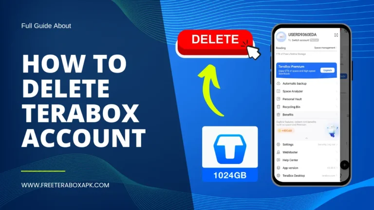 How to delete Terabox Account