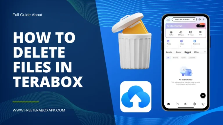 How to delete files in terabox