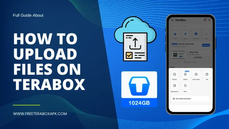 How to upload files on terabox